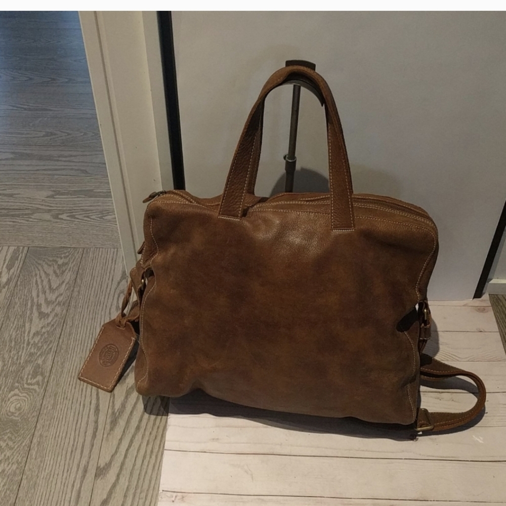 Brown Leather Women Travel Bag Like New